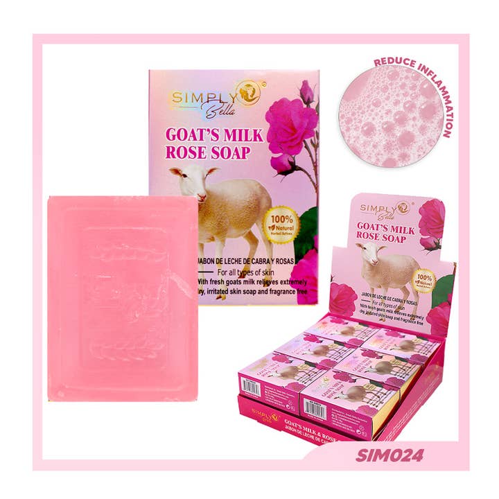 PINEAPPLE Beauty - Vente Nettoyants pour le visage - Savon au Lait de Chèvre Rose Simply Bella SIM024 - 12