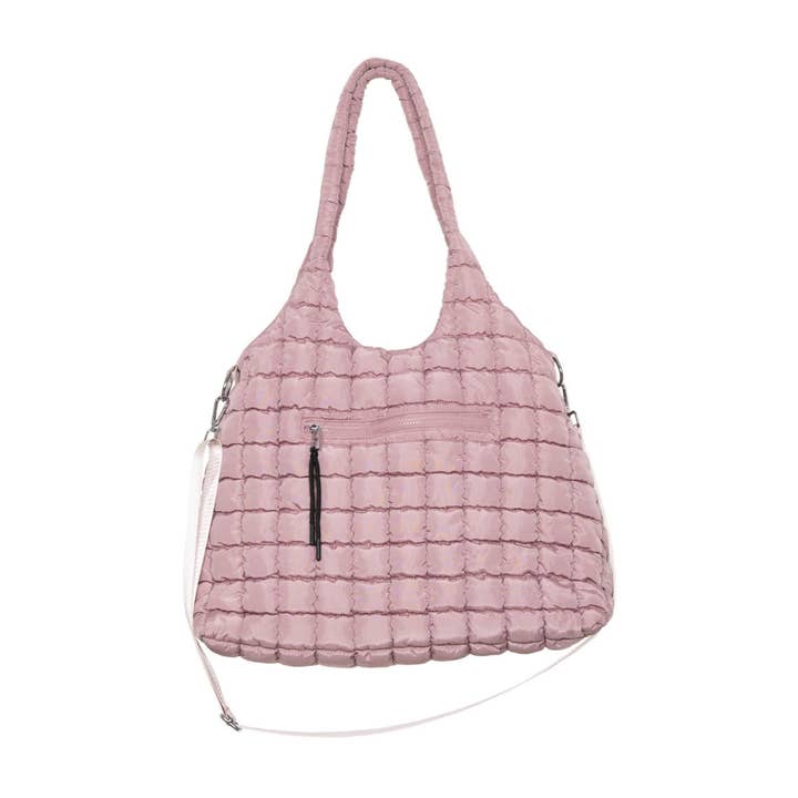 Mauve Rectangular Wholesale Tote Bag Puffer for wholesale on Faire4