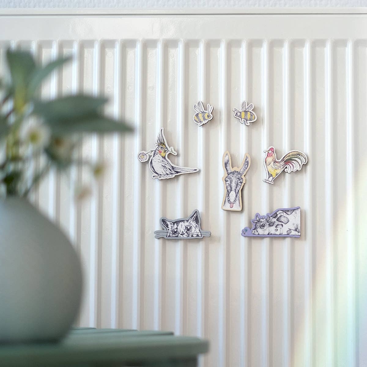 LIGARTI - Vendita all'ingrosso Calamite - Magnete in legno a forma di pollo2