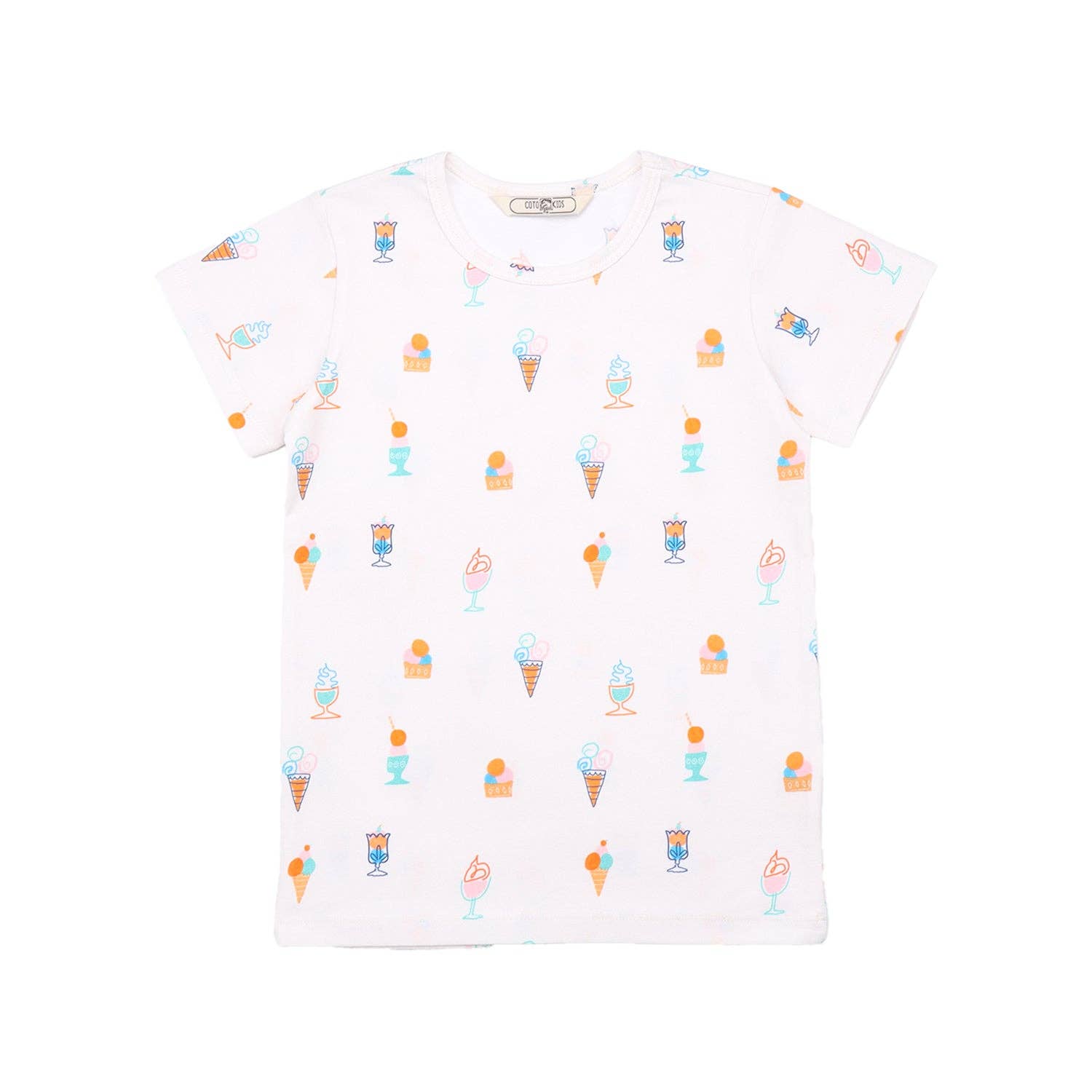 walkiddy - Vente T-shirt – enfant - T-shirt de crème glacée0