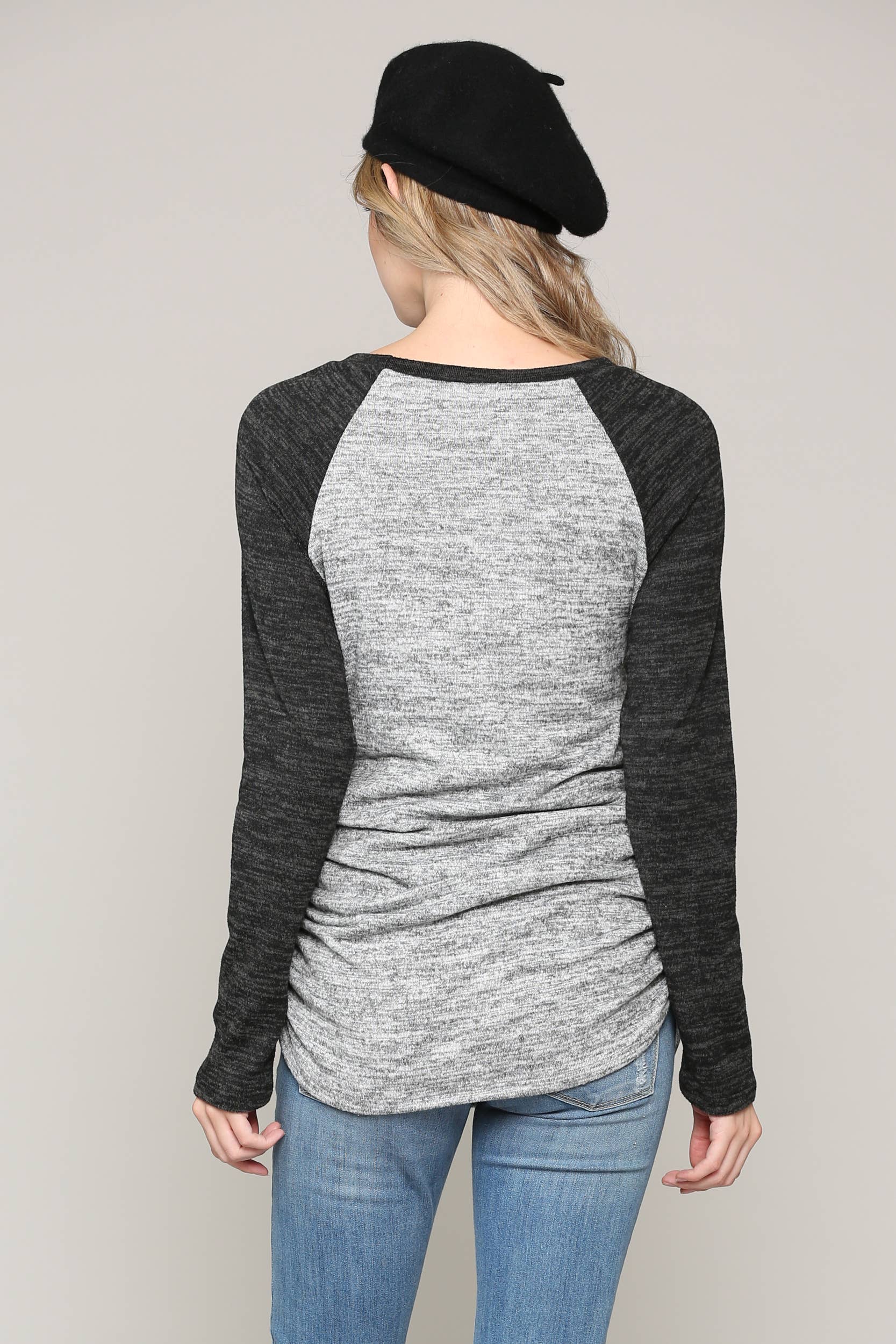 Hello Miz - Venta al por mayor Camiseta corta - Jersey color block jersey tejido maternidad6