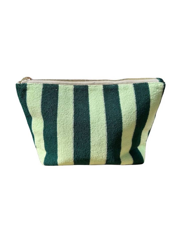 Terry Cloth Cosmetic Bag in Green for wholesale by T.Tolein