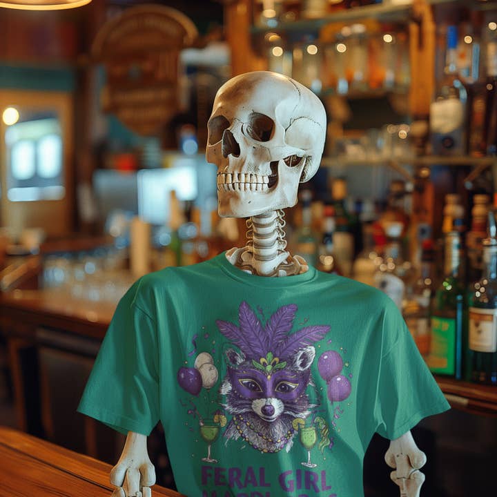 Mardi Gras feral girl for wholesale by Hot Mess Apparel