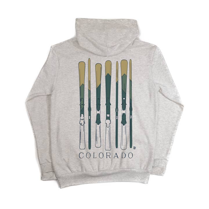 Sudadera con capucha Vintage Skis Colorado Oatmeal para venta al por mayor de Snow Business USA