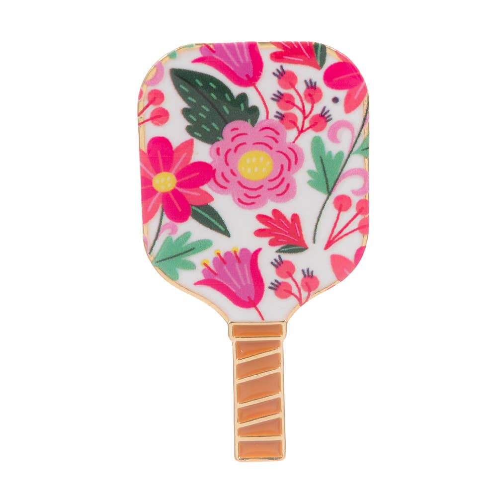 Sensibling Corp. – wholesale Brosch – Emaljerad randig pickleballracket nål brosch12