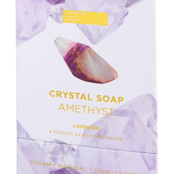 Summer Salt Body - Wholesale Bar Soap - Amethyst Crystal Soap - with hidden gemstone!
