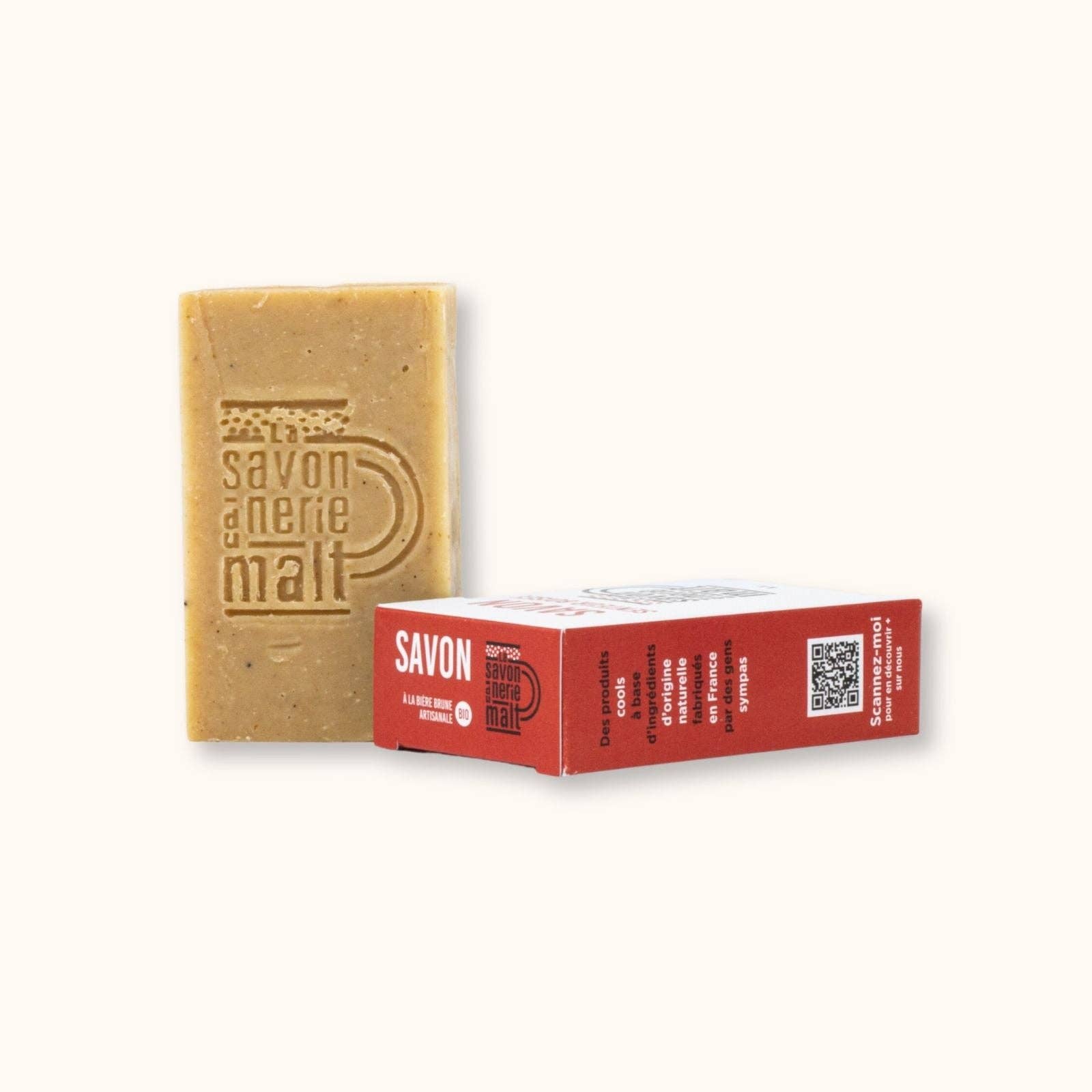 La Savonnerie du Malt - Wholesale Bar Soap - Organic handmade dark beer soap - 100 gr.