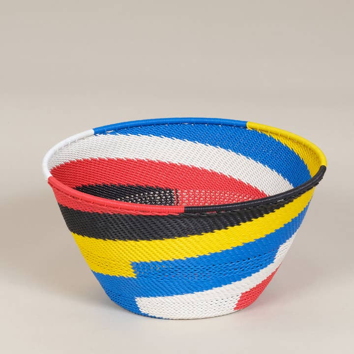 AS'ART a sense of crafts - Wholesale Decorative Plate/Dish/Bowl - Braided telephone wire bowl, Mix&Glow colors12