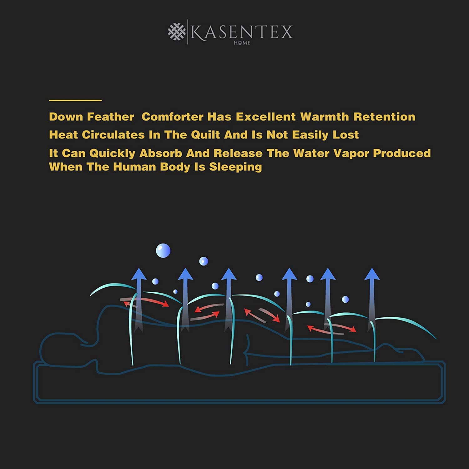 Kasentex - Wholesale Down Comforter - 700 Fill Power Comforter Down & Feather All Season2