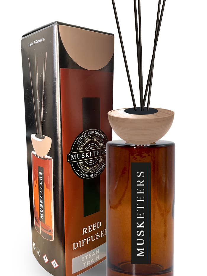 Steam Train duftdiffuser med duftpinde – røgagtig, maskulin duft til hjemmet for engroshandel hos Musketeers