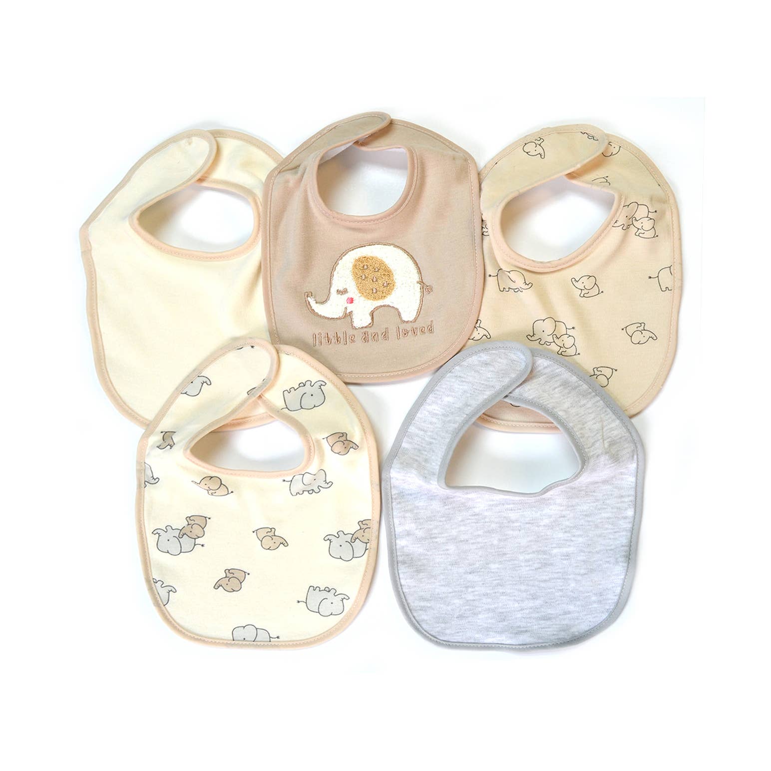 Lollipop Dreams - Venta al por mayor Babero - Bebés - Pack de 5 baberos bordados de algodón y poliéster suave para bebé1