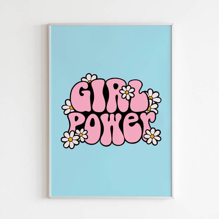 The Happy Badger - Wholesale Art Print - Girl Power Print - Bedroom Wall Art - Colourful Home Decor