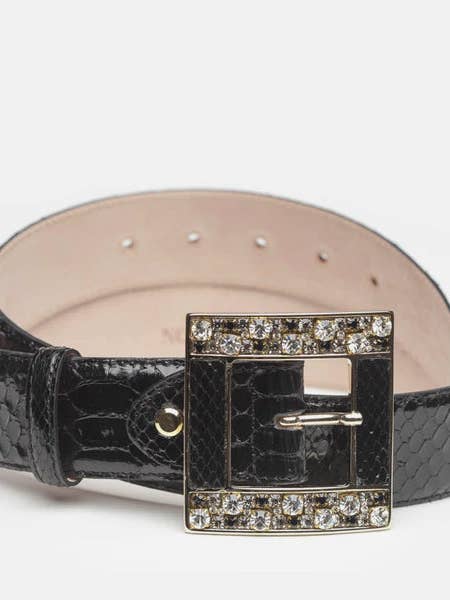 MELISSA BLACK PYTHON BELT for wholesale by NOTTEVERA