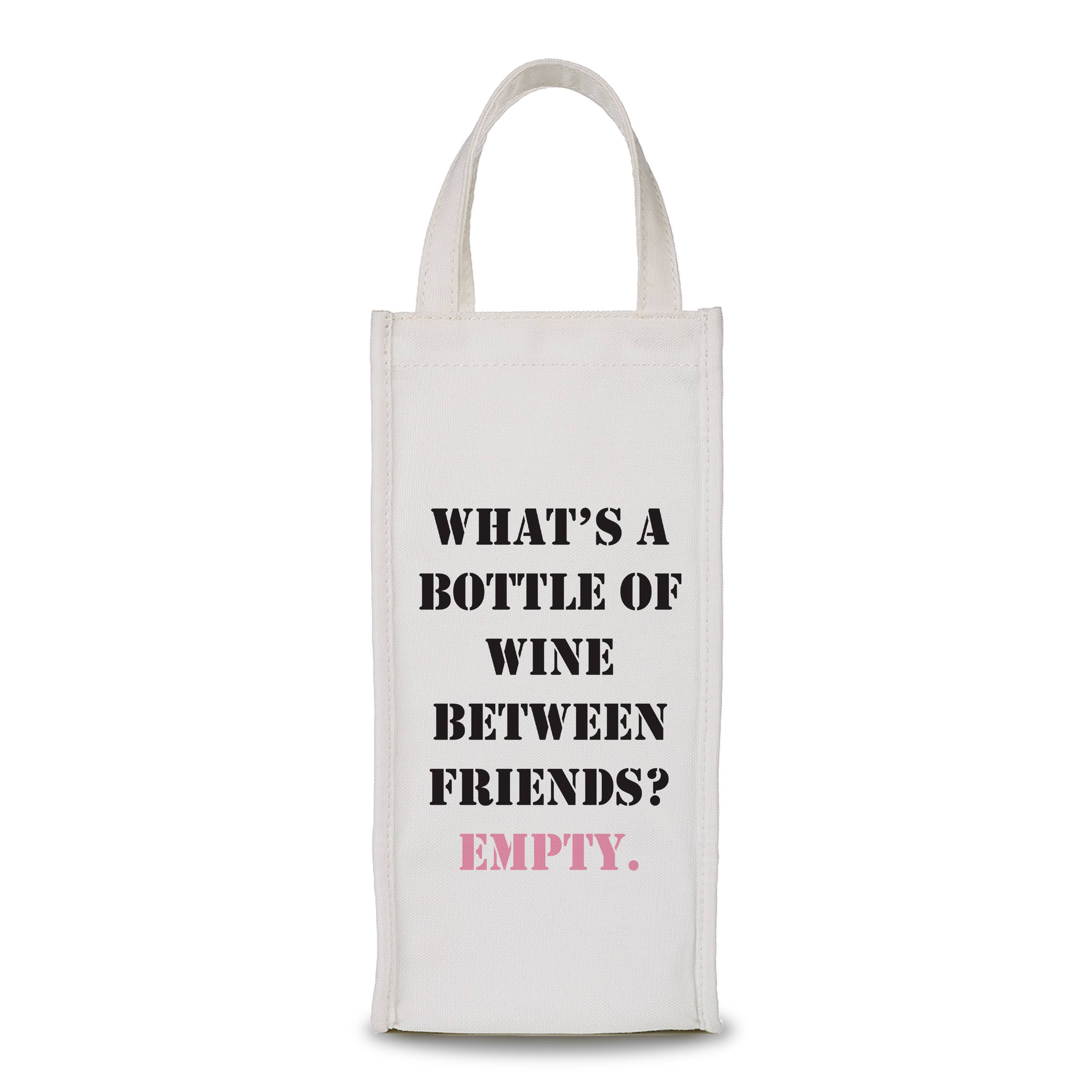 Toss Designs - Wholesale Wine Tote - Wine Bag - Empty Bottle - Custom Name Available