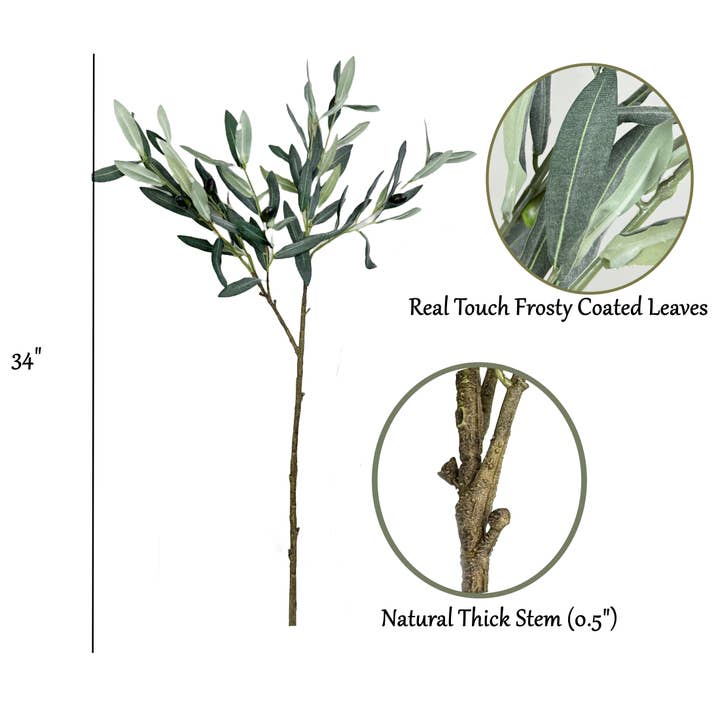 Angel Isabella - Wholesale Artificial Plant - Real Touch Premium Quality Olive Branch Leaf Fruit Spray
