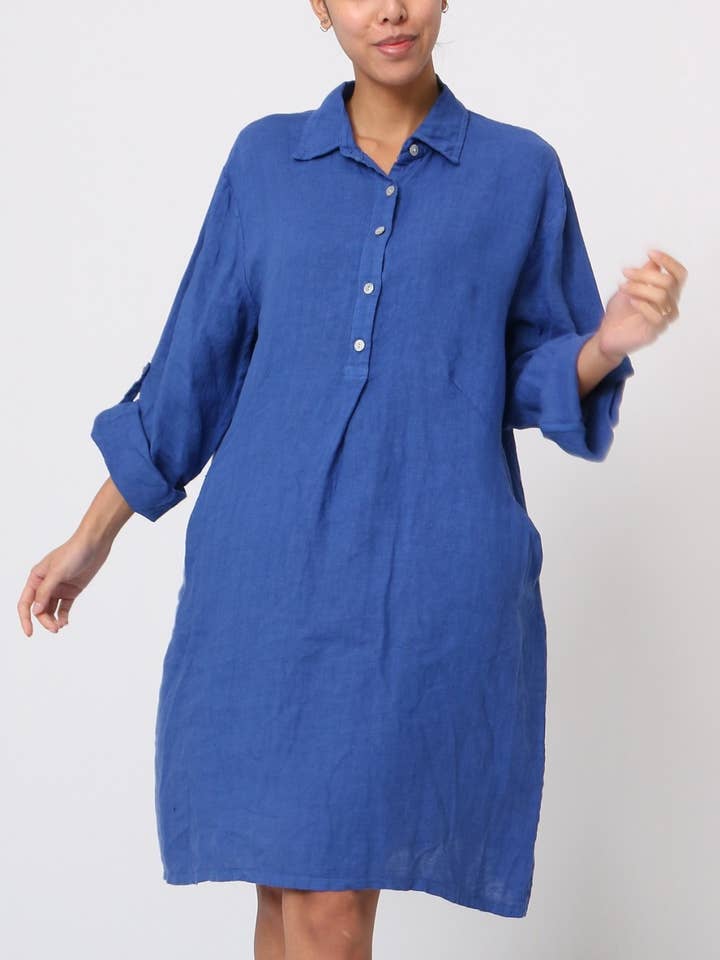 LÉA & LUC – Engroshandel Kjole - Dame – Korte kjoler i 100% hør REF. 135121