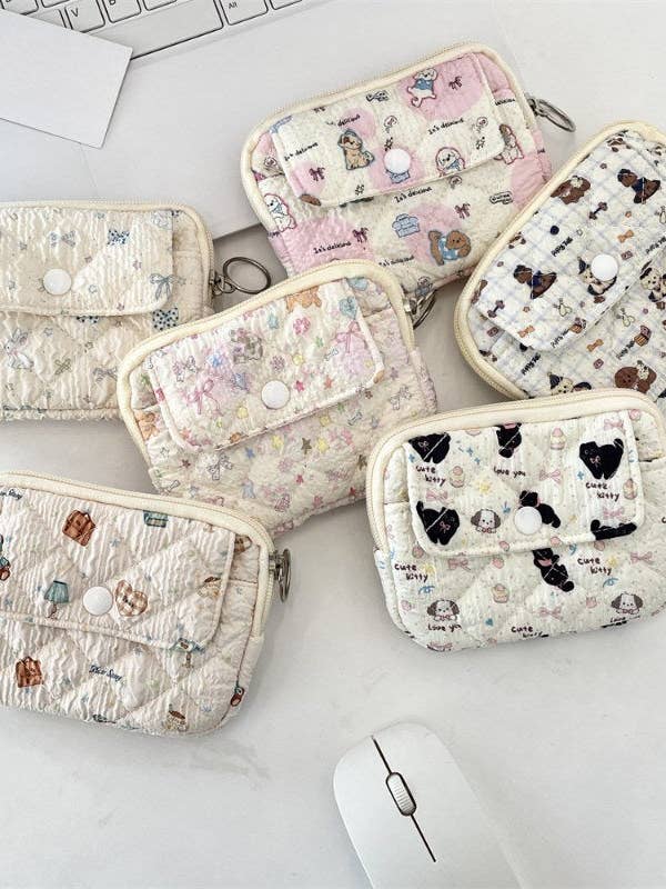 Portafogli con Mini Custodie per Carte Stampa Carina DP25C665 per la vendita all'ingrosso da parte di Dipped Shop