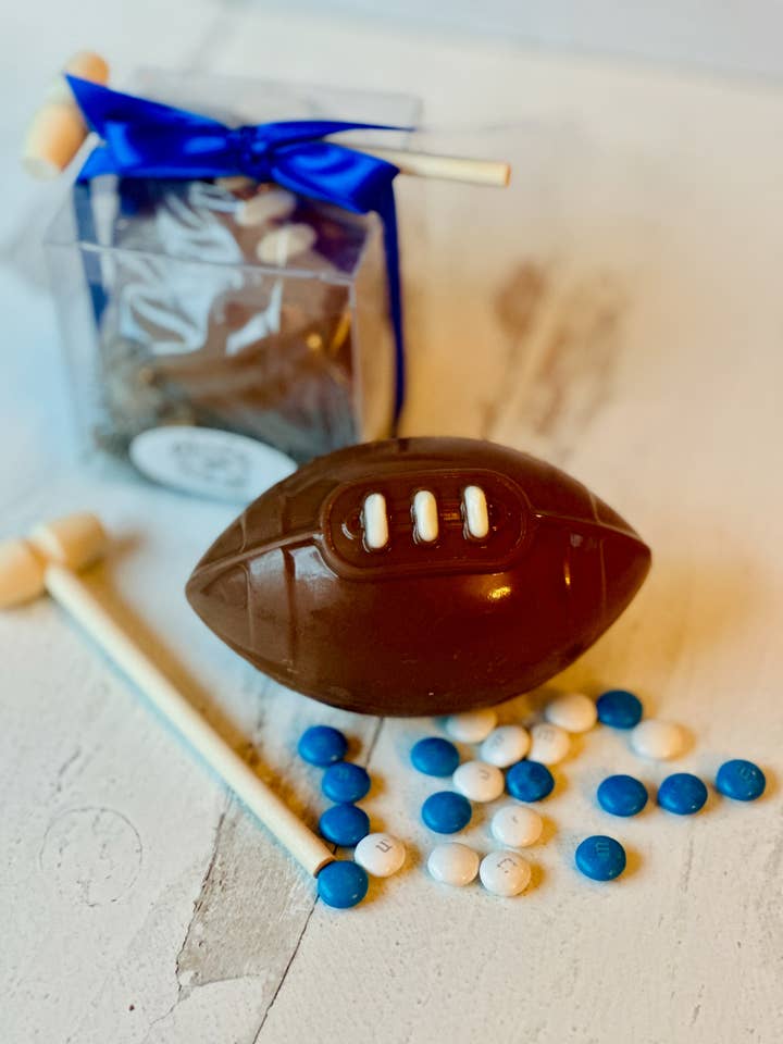 Breakable Chocolate Football for wholesale by Chocolates Unlimited by Denise