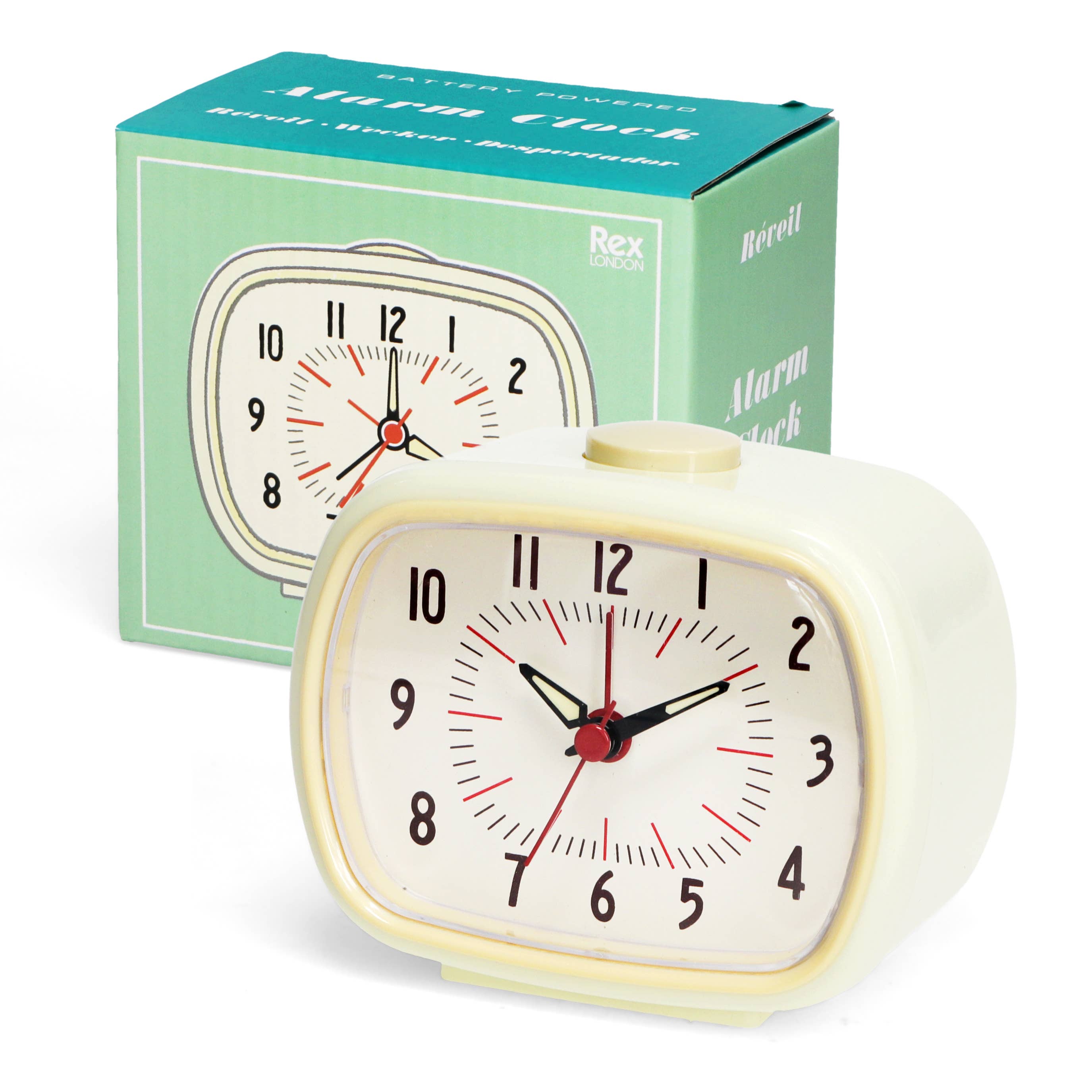 Rex B2B - UK – wholesale Alarm clock – Retro alarm clock - Ivory white0