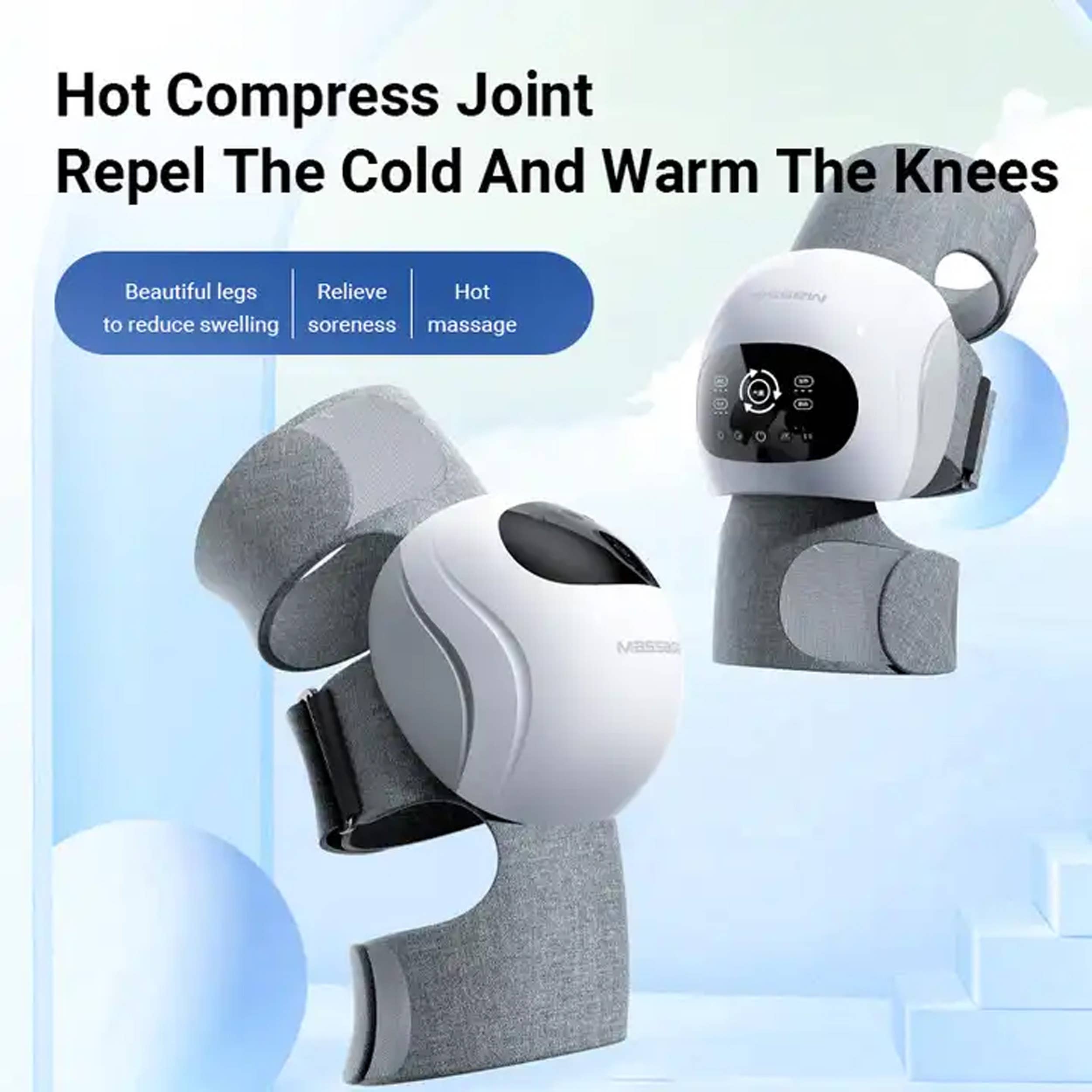 GulleeGadgets - Vente Appareils de massage - Appareil de massage des genoux pour soulager la douleur avec écran LED rechargeable4