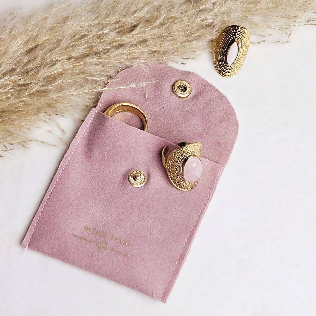 Ibiza Boutique – Großhandel Schmuckschatulle/-Organizer – Schmuckbeutel „With Love“ in Rosa1