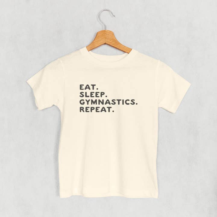 Ivy + Cloth - Wholesale Screen Printed T-Shirt - Kids - Eat Sleep Gymnastics Repeat (Kids)