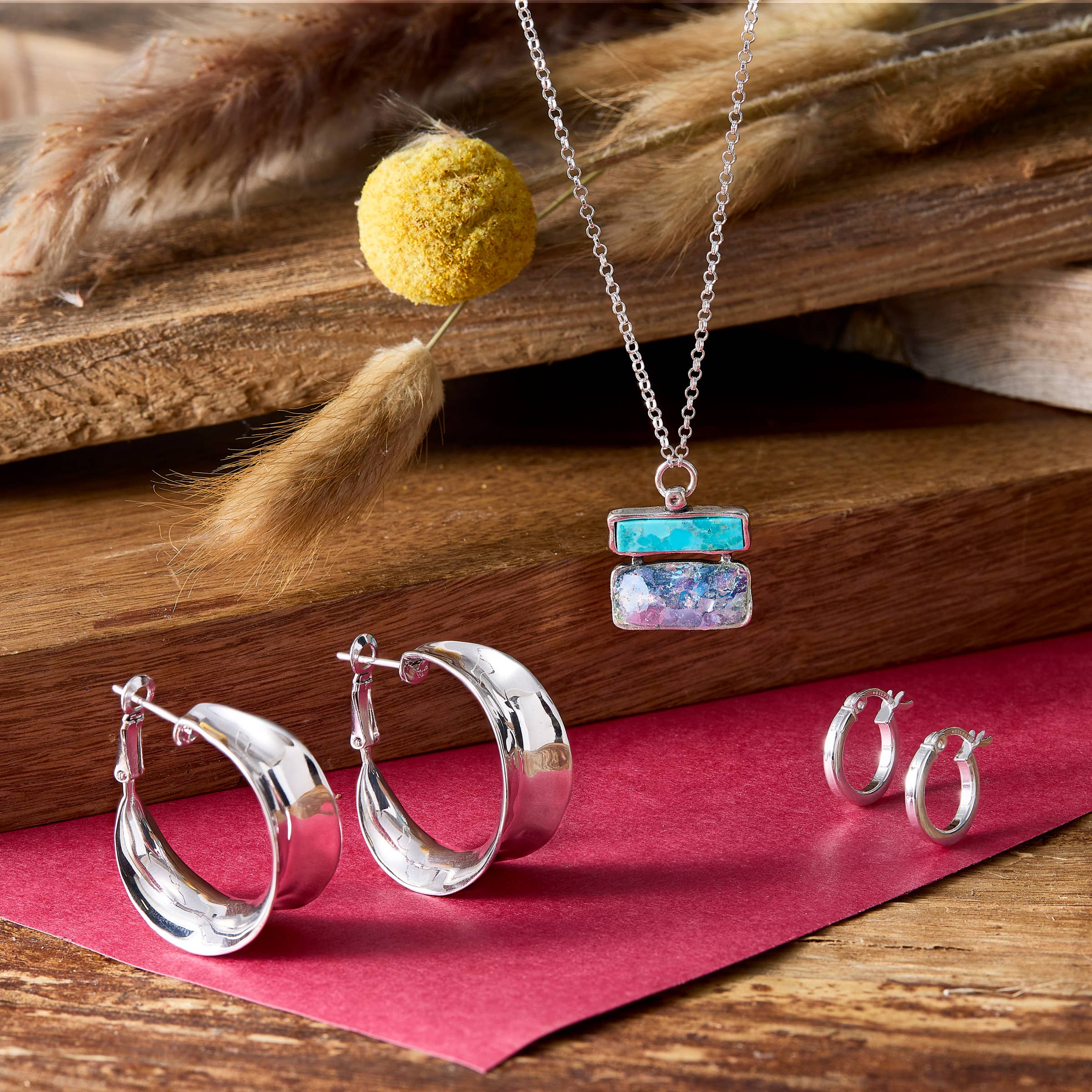 Silpada - Wholesale Hoop Earrings - Silpada 'Squared Off' Hoop Earrings in Sterling Si6