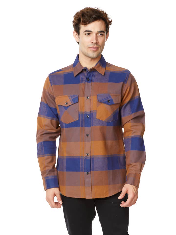 Hawks Bay Men's Super Soft Long Sleeve Flannel Shirts for wholesale on Faire