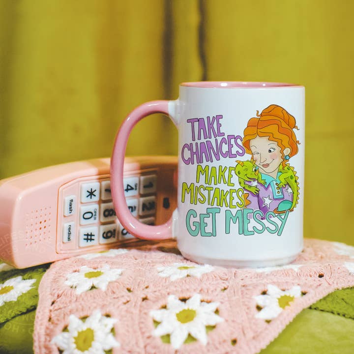 Take Chances Make Mistakes Get Messy, Ms Frizzle - 15oz Mug for wholesale by coco+bie designs