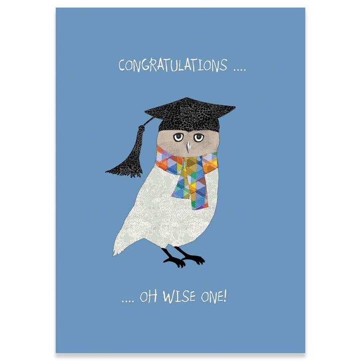 OH WISE ONE GRADUATION GREETING CARD 4.5 x 6.25" for wholesale by Calypso Cards LLC