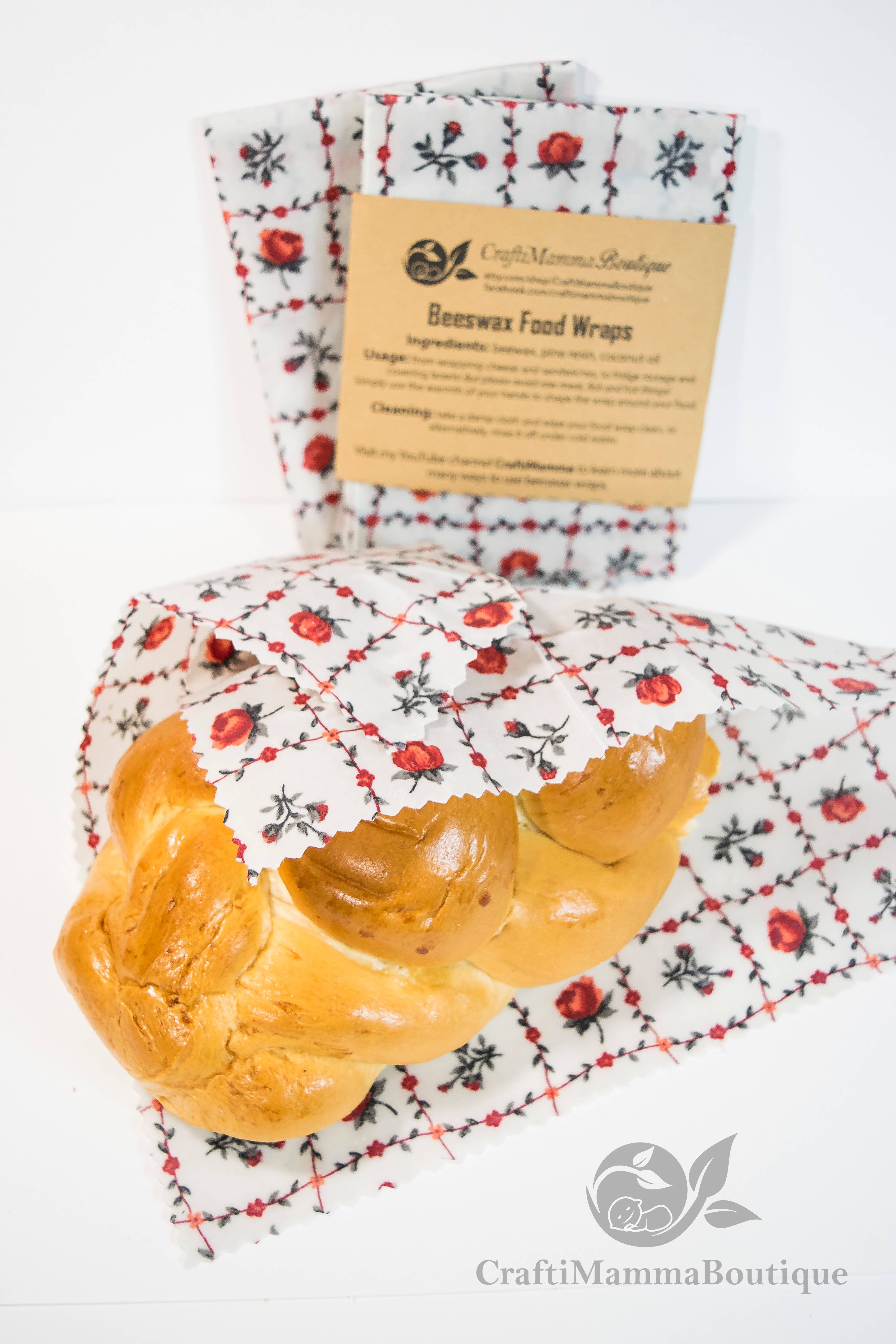 GreenLife Apothecary - Wholesale Food Storage Wrap/Bag - 3 PACK Beeswax Food Wrap, Random Pattern, eco friendly8