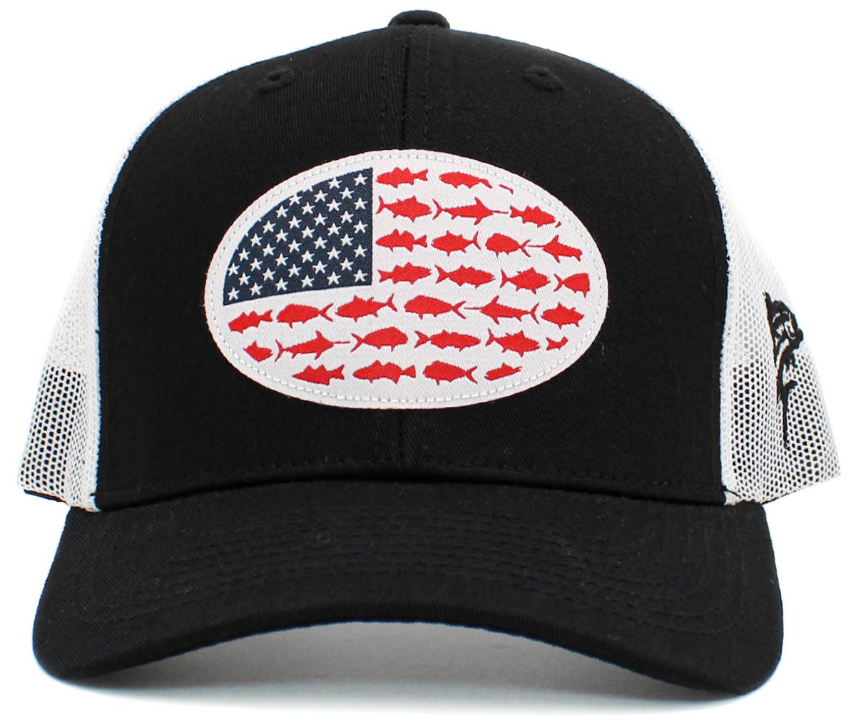 KBETHOS – wholesale Trucker hat – Unisex – USA Fish Flag Mesh Back Ballcap9
