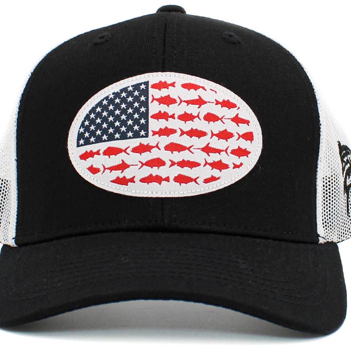 KBETHOS - Wholesale Trucker Hat - Unisex - USA Fish Flag Mesh Back Ballcap10