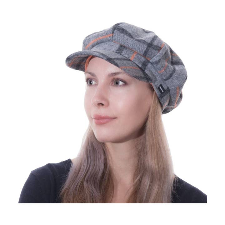 Baker Cap für Jungen, grauer Tweed Newsboy, Taxifahrerhut, flache Kappe für den Großhandel von CRAGGI