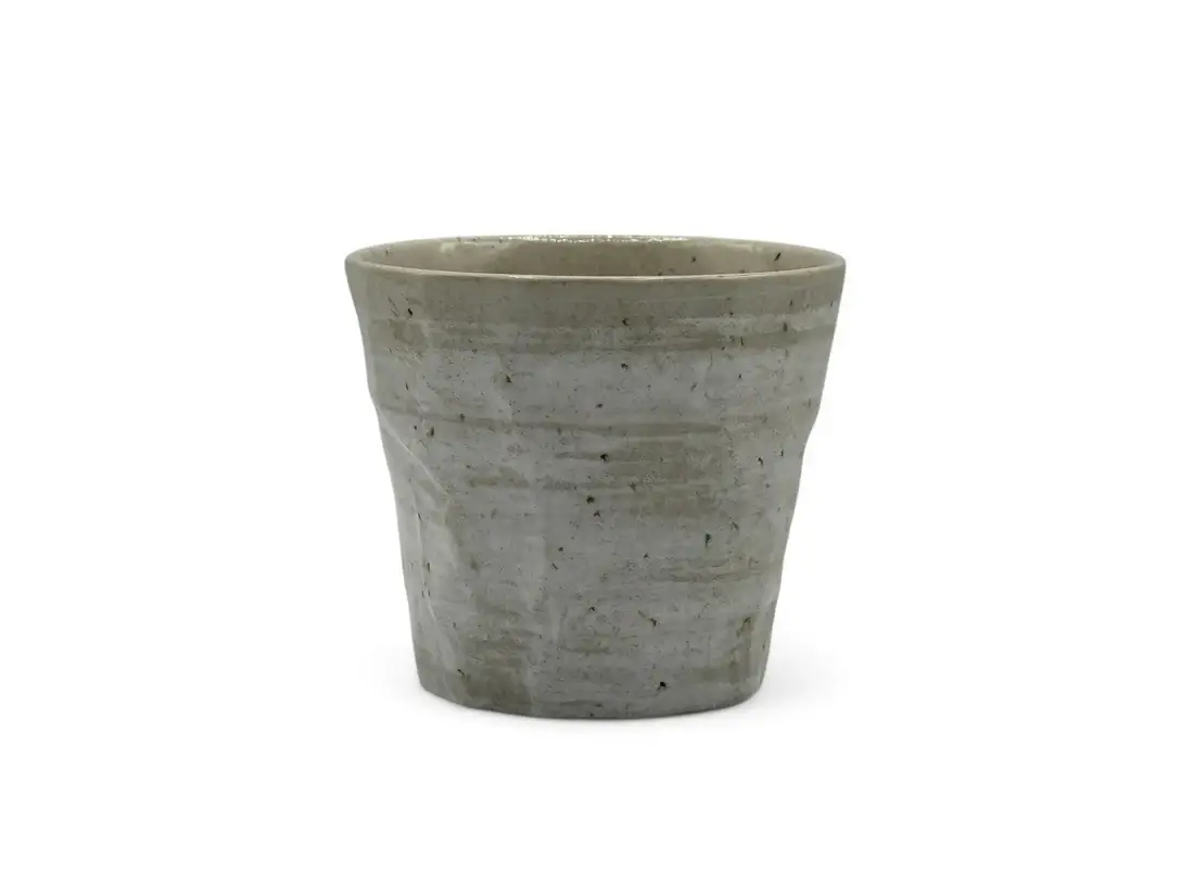 Inoue Tea - Wholesale Coffee/Tea Cup - Shirohake White Mino-yaki Yunomi - Japanese Teacup5