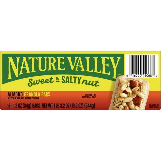 I Got Your Candy – wholesale Snack bar – Nature Valley Sweet and Salty Granola Bars Almond Bars 19.7oz - 16ct