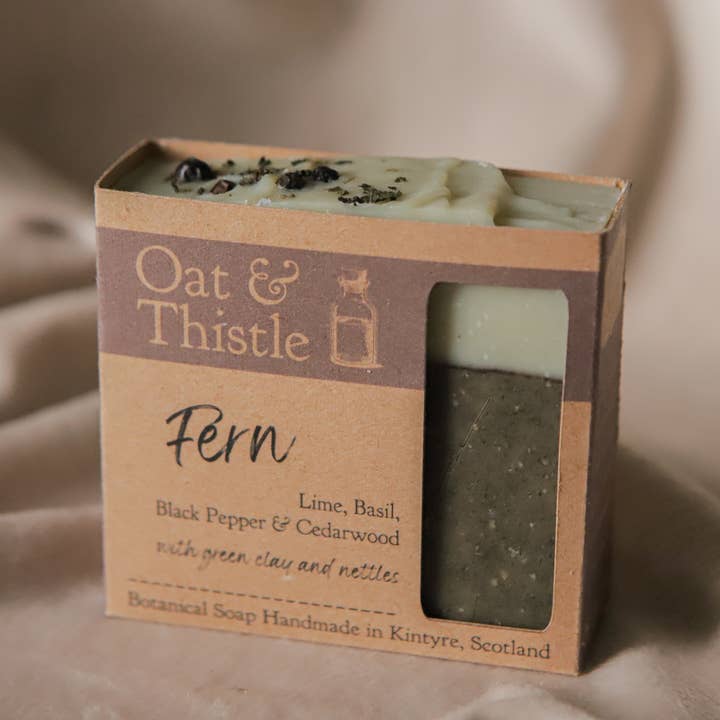 Fern Natural Soap Bar | Argyll, Scotland | Sustainable for wholesale by Oat & Thistle