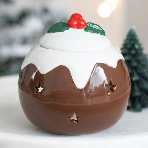 Christmas Pudding Oil Burner for wholesale by Something Different Wholesale