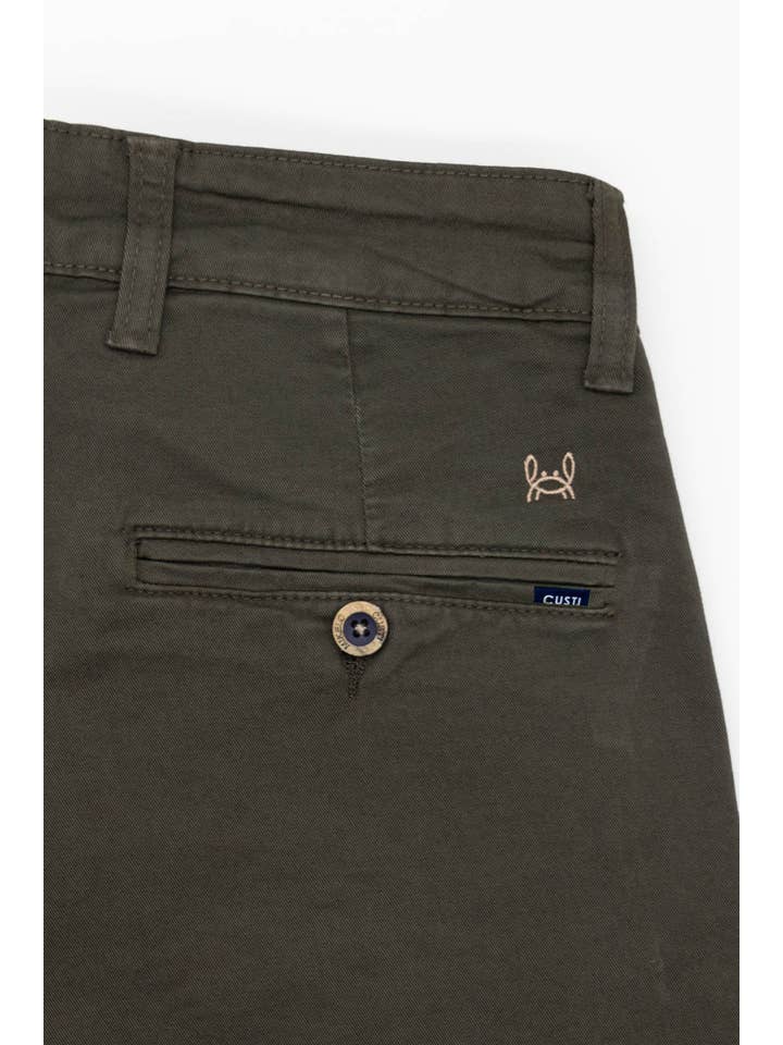 Custi Mikelo: Men's Clothing & Christmas Gifts - Wholesale Pants - Men's - Elastic Khaki Green Chino Pants | Jesulín1