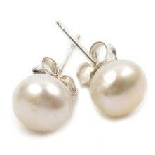 Essential 7mm Cultured Pearl Stud Earrings for wholesale by Peace Love Bling