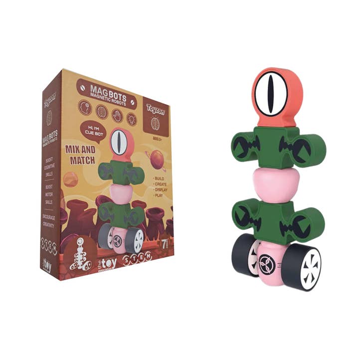 Toyzon - MagBot : 7 pièces de construction magnétiques - Cue Bot pour la vente par Brand Partners Group