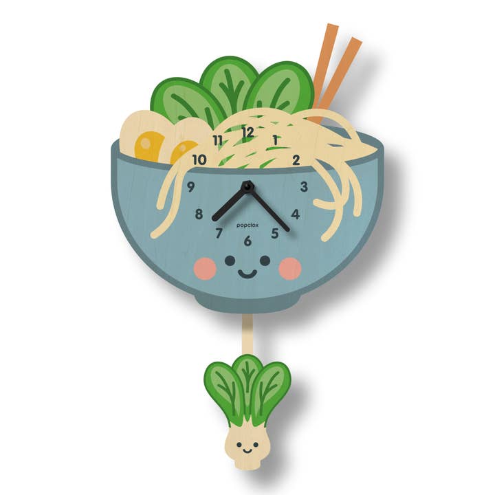 Ramen Pendulum Clock - Wood for wholesale by Popclox