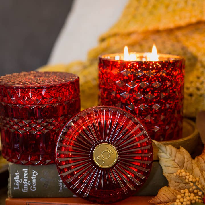 The SOi Company - Wholesale Jar/Filled Candle - Holiday Spice 8oz Petite Shimmer Candle