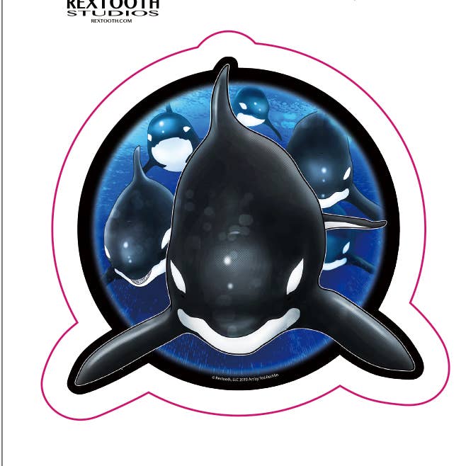 Orca Sticker for wholesale by Rextooth Studios