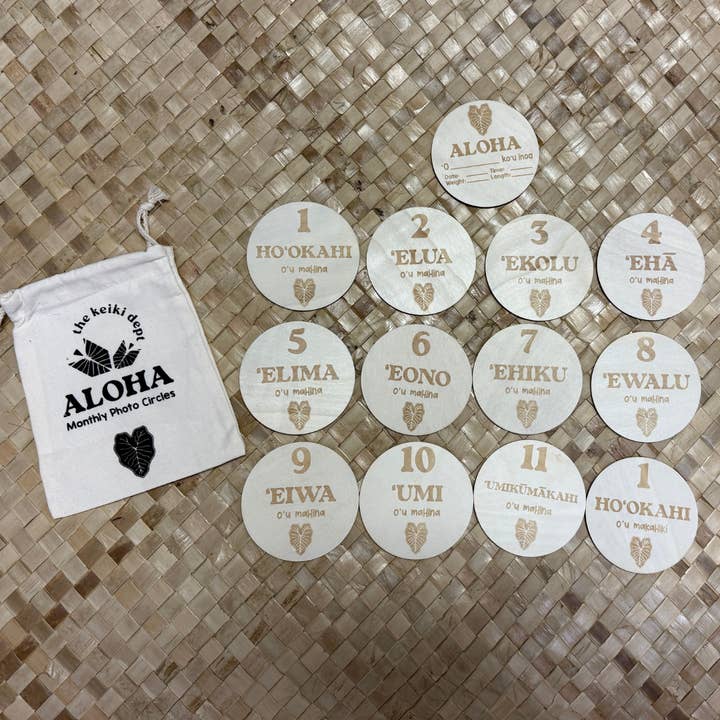 Aloha Monthly Photo Circles for wholesale by The Keiki Dept