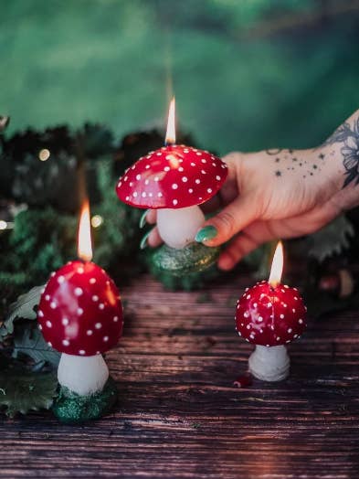 Cottagecore Paddenstoelenpakket Kaars - Amanita kaarsen paddenstoelen voor wholesale door Costurero Real