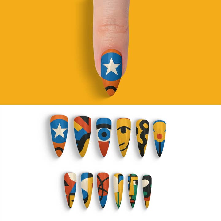 FYNE BODY - Wholesale Press-on/fake nails - Swirl Whirl Abstract Art Press-On Nails47