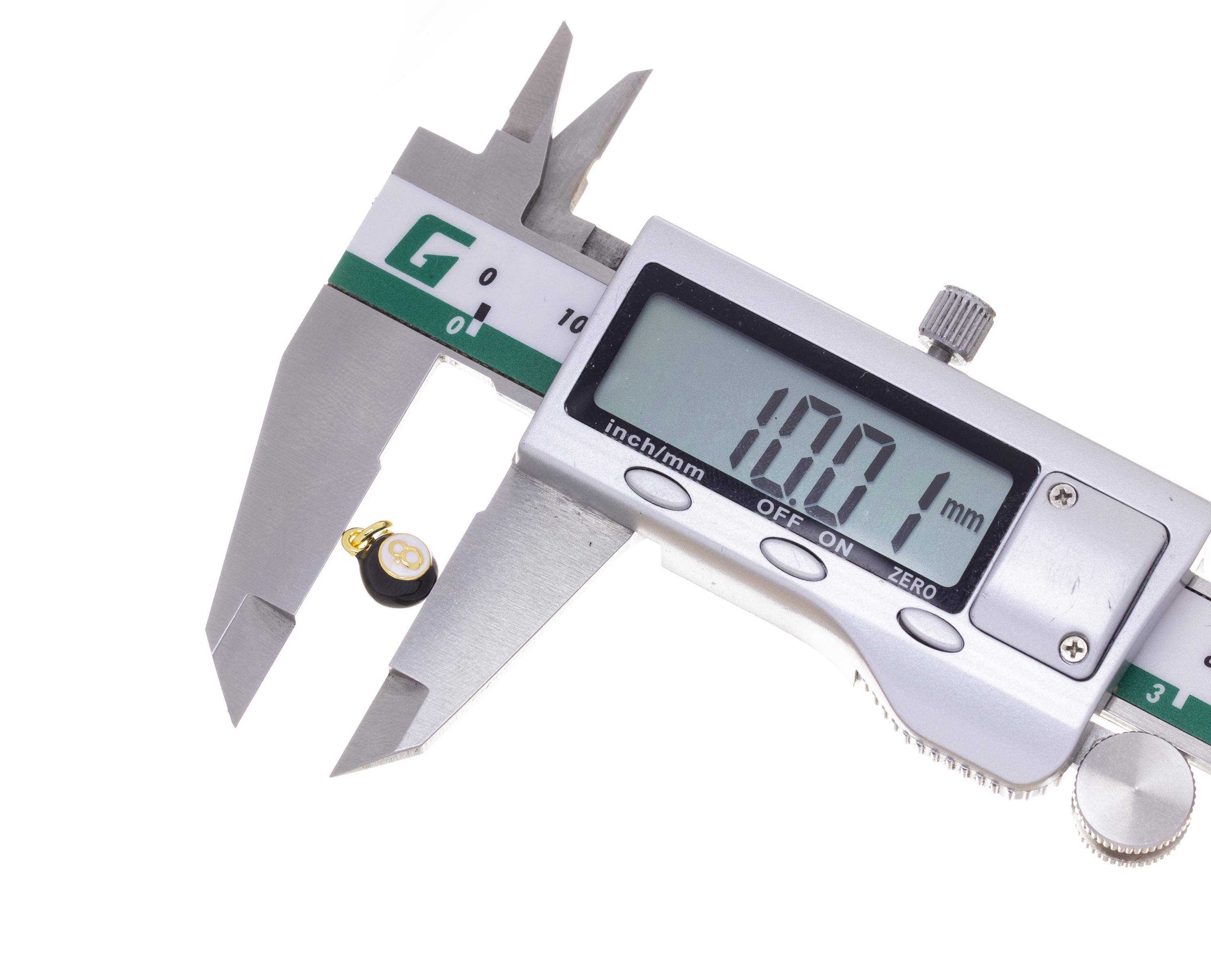 Jewel Pledge - Wholesale Individual Charm/Pendant - Number 8 Billiard Ball Necklace Charm, Good Luck CPG25097