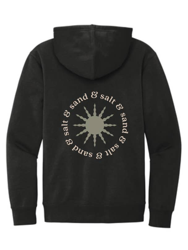 Midweight Fleece Hooded Sweatshirt / Black / Salt & Sand for wholesale by Salt & Sand