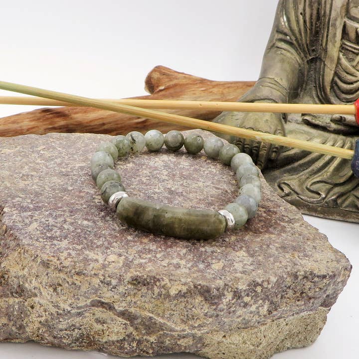 DOLMA GREY LABRADORIET elastische armband voor wholesale door Atisha Spiritual Shop